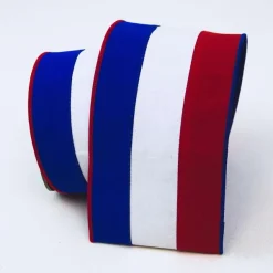 Ribbon^Farrisilk Patriotic Red, White, And Blue Stripes 4