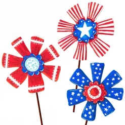 Wall Decor^The Round Top Collection Patriotic Ribbon Flowers