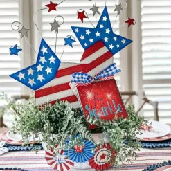 Wall Decor^The Round Top Collection Patriotic Rosette Fan Magnets