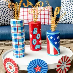 Table Decor^The Round Top Collection Patriotic Rosette Fan Magnets