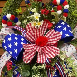 Ribbon^Farrisilk Patriotic Star Blue Ribbon, 4