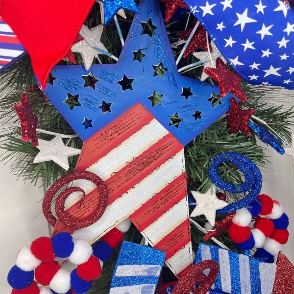Creations^* Patriotic Star Teardrop, Long
