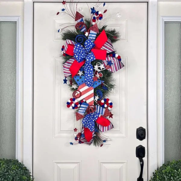 Creations^* Patriotic Star Teardrop, Long