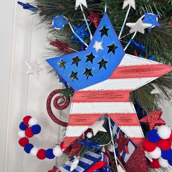 Creations^* Patriotic Star Teardrop, Short