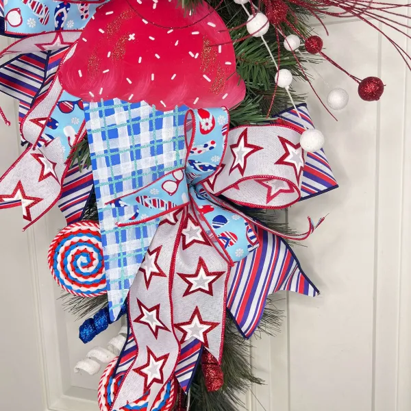 Door Decor^* Patriotic Sweet Treat Teardrop