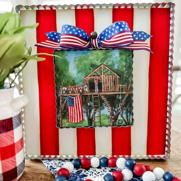 Table Decor^The Round Top Collection Patriotic Treehouse Mini Gallery Art