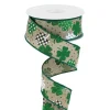 Ribbon^Craig Bachman Patterned Shamrocks Ribbon, 1.5" X 10Yd