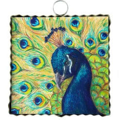 Table Decor^The Round Top Collection Peacock Beauty Mini Gallery Art