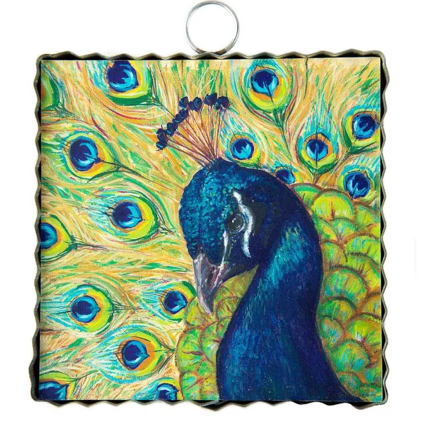 Wall Decor^The Round Top Collection Peacock Beauty Mini Gallery Art