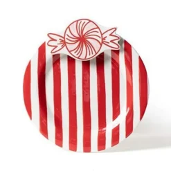 Table Decor^Coton Colors Peppermint Embellishment Plate By Happy Everything!