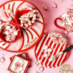 Kitchen & Dining^Happy Everything Peppermint Embellishment Bowl By !