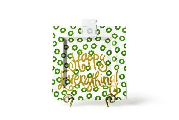 Table Decor^Happy Everything Peridot Square Entertaining Big Platter By !