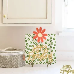 Table Decor^Happy Everything Peridot Square Entertaining Big Platter By !