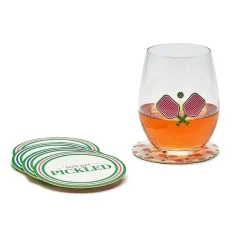 Kitchen & Dining^Two's Company Pickleball Paper Coasters In Gift Box