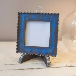 Spring^The Round Top Collection Pie Crust Photo Frame, Blue Mini Gallery Art