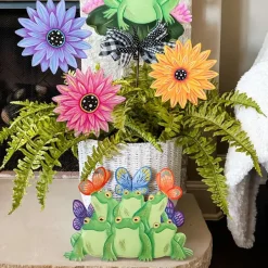 Pot Stakes^The Round Top Collection Pile Of Frogs