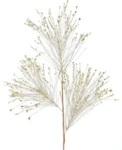 Floral^Melrose Pine And Sequin Spray, Gold