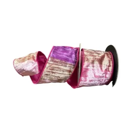 Spring^D. Stevens Pink And Purple Velvet Ombre Ribbon, 4" X 10Yd