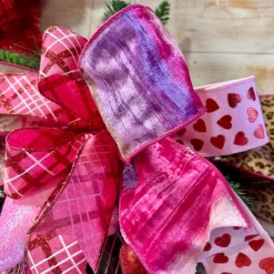 Spring^D. Stevens Pink And Purple Velvet Ombre Ribbon, 4