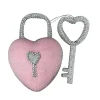 Table Decor^Liberty Floral Pink Barbie Style Bling Heart Lock & Key