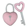 Home Accents^Liberty Floral Pink Bling Heart Lock & Key
