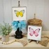 Table Decor^The Round Top Collection Pink Butterfly Mini Gallery Art
