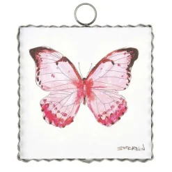 Spring^The Round Top Collection Pink Butterfly Mini Gallery Art