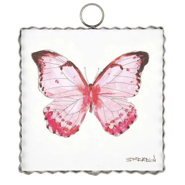 Spring^The Round Top Collection Pink Butterfly Mini Gallery Art
