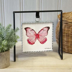 Wall Decor^The Round Top Collection Pink Butterfly Mini Gallery Art