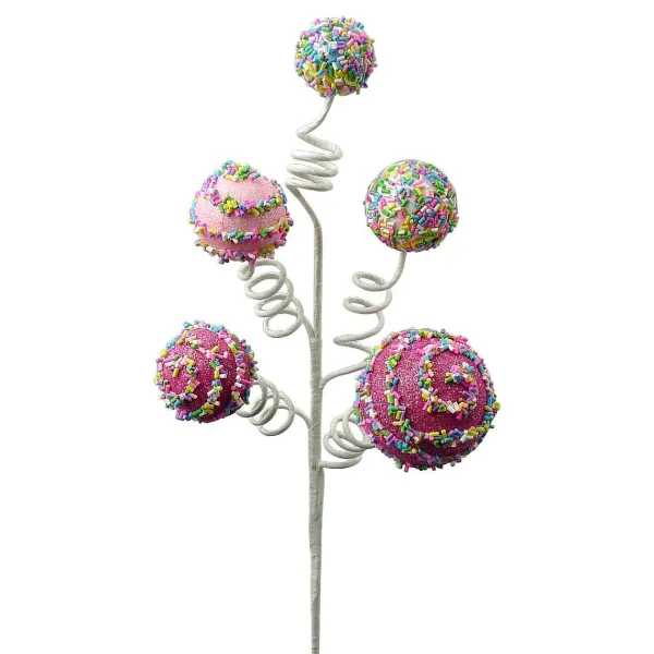Celebrate Birthday^Liberty Floral Pink Cake Pop Sprinkle Pick