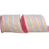 Spring^Reliant Ribbon Pink Candy Stripe Ribbon, 4" X 10Yd
