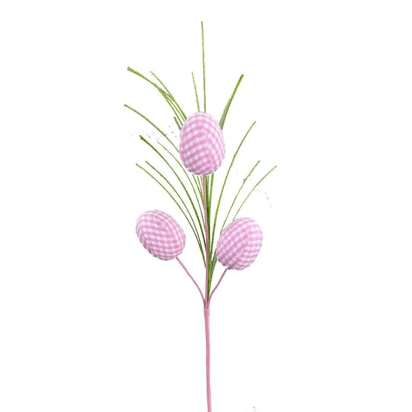 Floral^Liberty Floral Pink Gingham Egg Pick