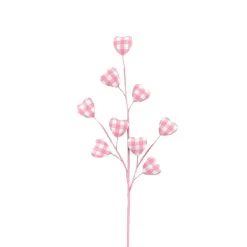 Sprays^Liberty Floral Pink Gingham Heart Spray
