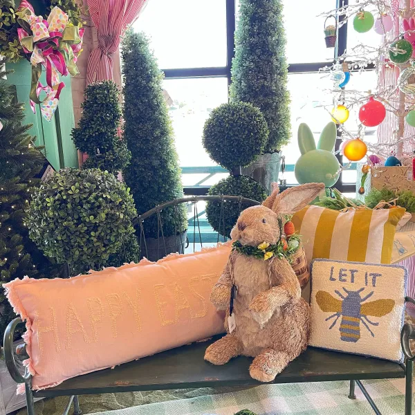 Pillows^RAZ Pink Happy Easter Pillow