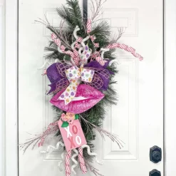 Door Decor^Craig Bachman Pink Metal Embossed Lip Sign