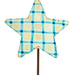 Pot Stakes^The Round Top Collection Plaid & Daisy Stars