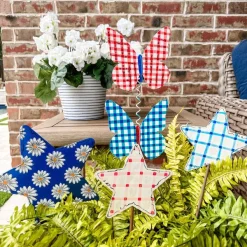 Focal Points^The Round Top Collection Plaid Double Butterfly
