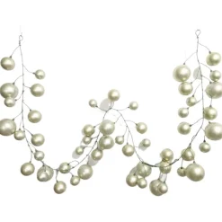 Happy New Year^Farrisilk Platinum Ball Garland, 10'