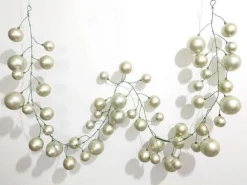 Garlands^Farrisilk Platinum Ball Garland, 10'