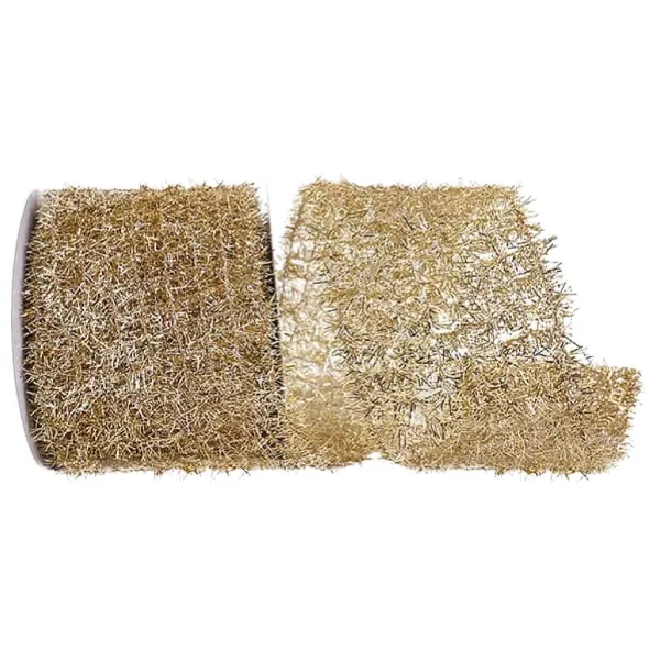 St. Patrick's Day^Reliant Ribbon Platinum Tinsel Ribbon, 4" X 10Yd