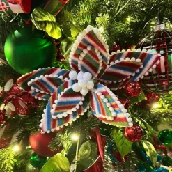 Floral^Direct Export Co. Playful Stripe Poinsettia Stem