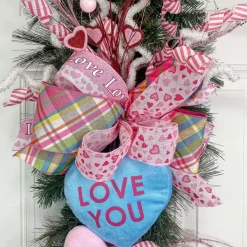 Pillows^Liberty Floral Plush Love You Heart