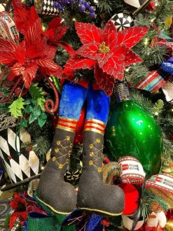 Home Accents^Liberty Floral Plush Nutcracker Pair Of Legs