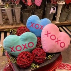 Pillows^Liberty Floral Plush Xoxo Heart Large