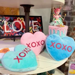 Pillows^Liberty Floral Plush Xoxo Heart Small