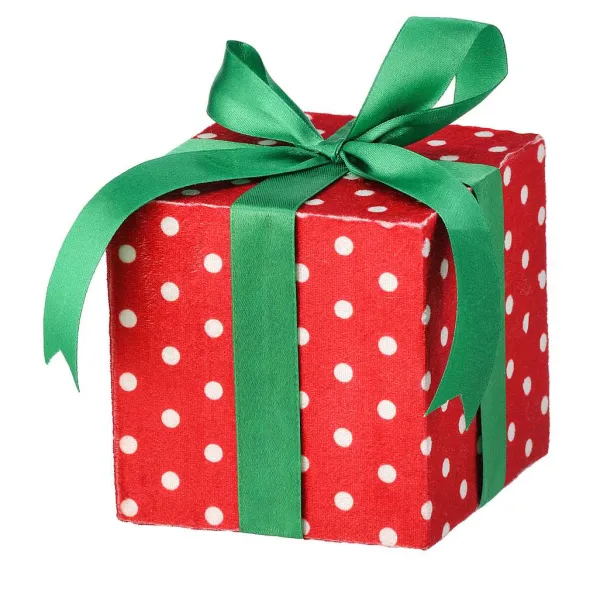 Home Accents^Regency Polka Dot Gift Box Ornament, 5"