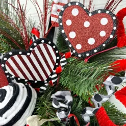 Sprays^Liberty Floral Polkadot Stripe Heart Spray