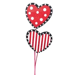 Floral^Liberty Floral Polkadot Stripe Heart Spray