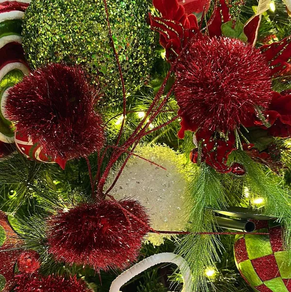 St. Patrick's Day^Liberty Floral Pom Pom Ball Spray