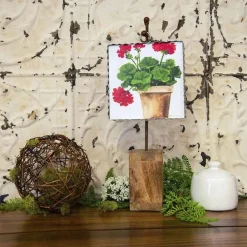 Wall Decor^The Round Top Collection Pot Of Geraniums Mini Gallery Art